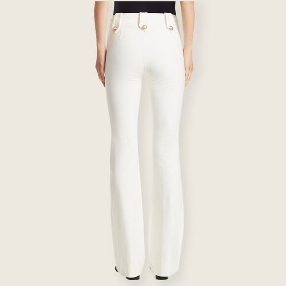 NWOT | Derek Lam 10 Crosby | Robertson Flare Trousers | White/Gold | Size 18 - Picture 3 of 16